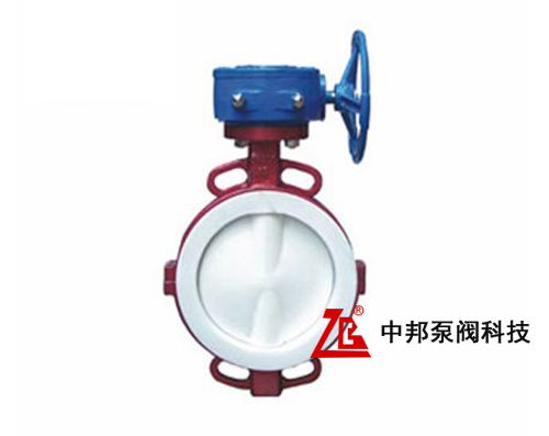 D371F46蝸輪對夾全襯氟蝶閥