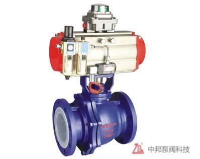 Q641F46-16C氣動襯氟球閥